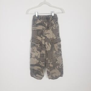Wrangler Boys 10 Regular Camouflage Pants Pocket Cargo Green Camo Adjustable